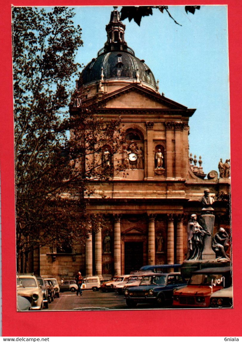 18670 PARIS  Eglise De La Sorbonne ( Voitures Autos Simca 1100 TI; Méhari Citroën Renault  4 L F4  (2 Scans ) - Kerken