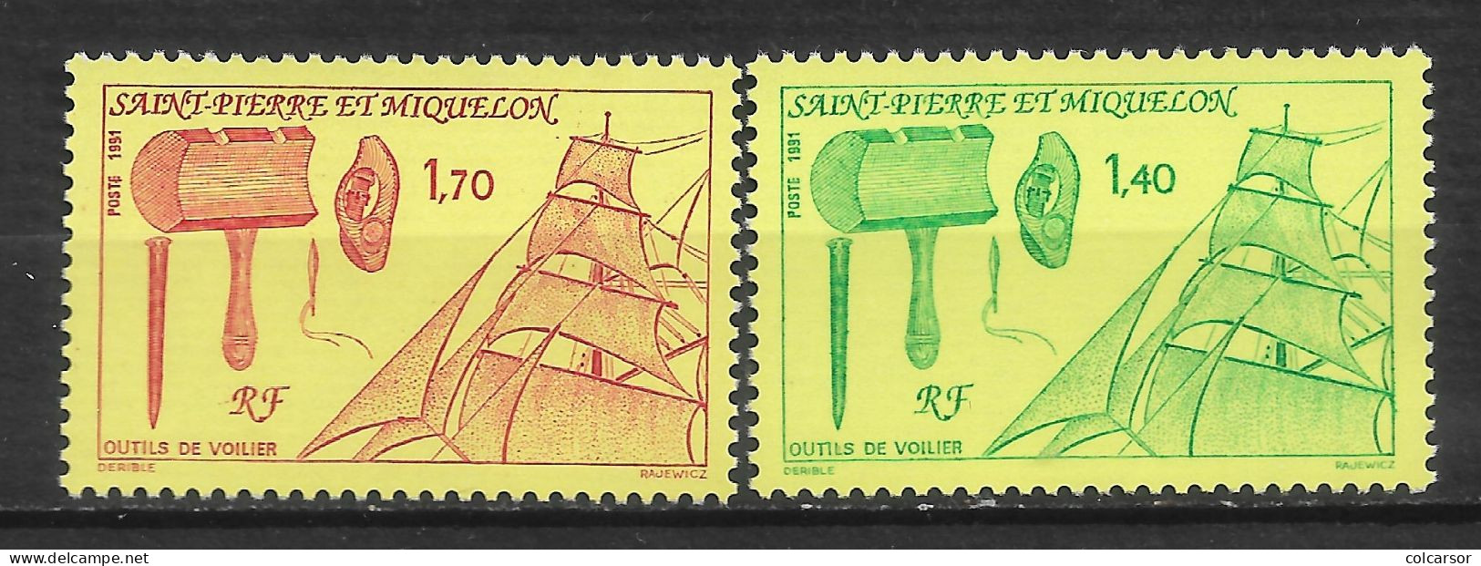 SAINT PIERRE ET MIQUELON N°   535/36 " OUTILS " - Unused Stamps