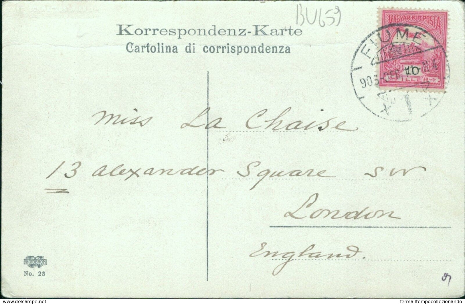 Bu659 Cartolina Trieste Citta'  Riva Carciotti 1906 Friuli - Trieste (Triest)