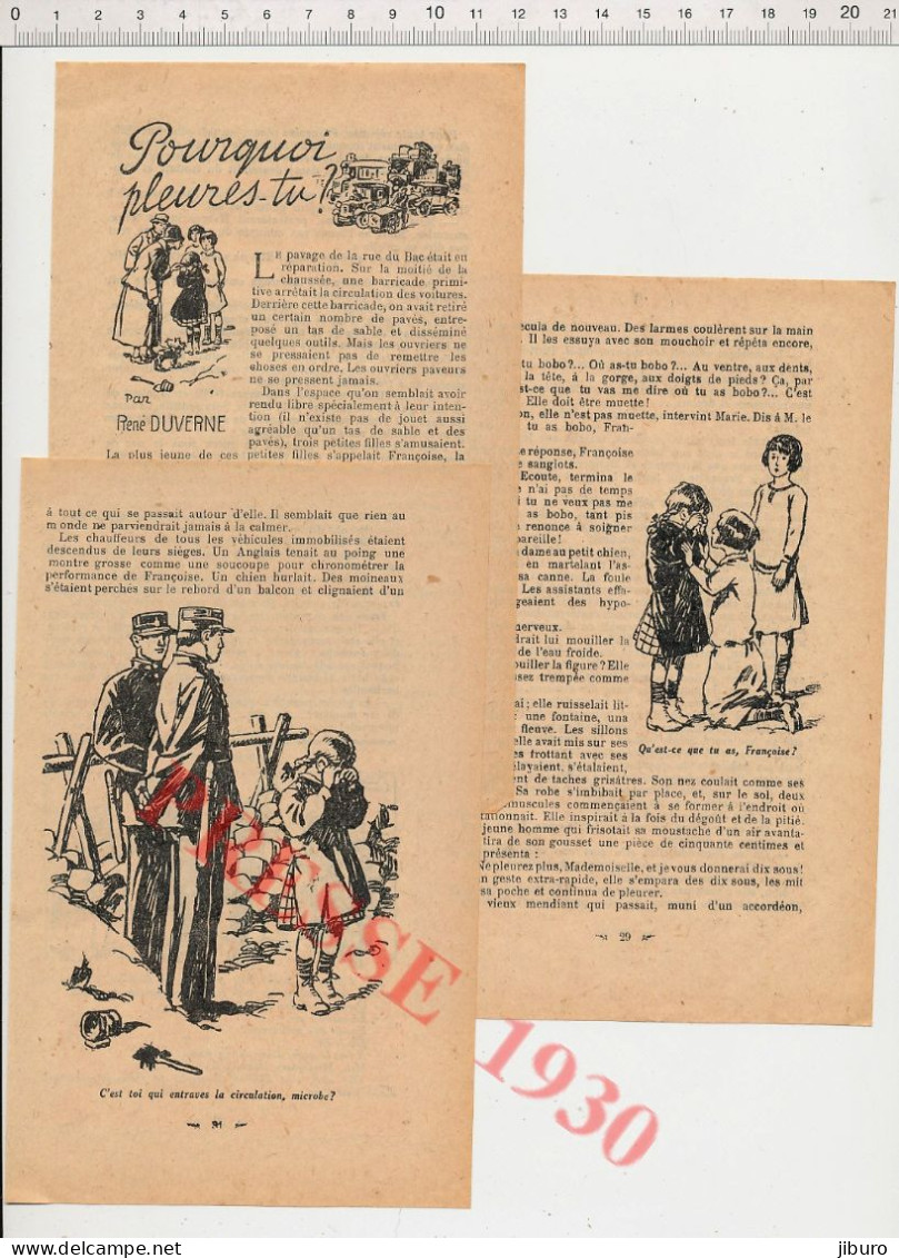 2 Vues 1930 René Duverne Récit Rue Du Bac Paris évocation Pavage + Mgr D'Avieu De Sanzay Archevêque De Bordeaux - Non Classés