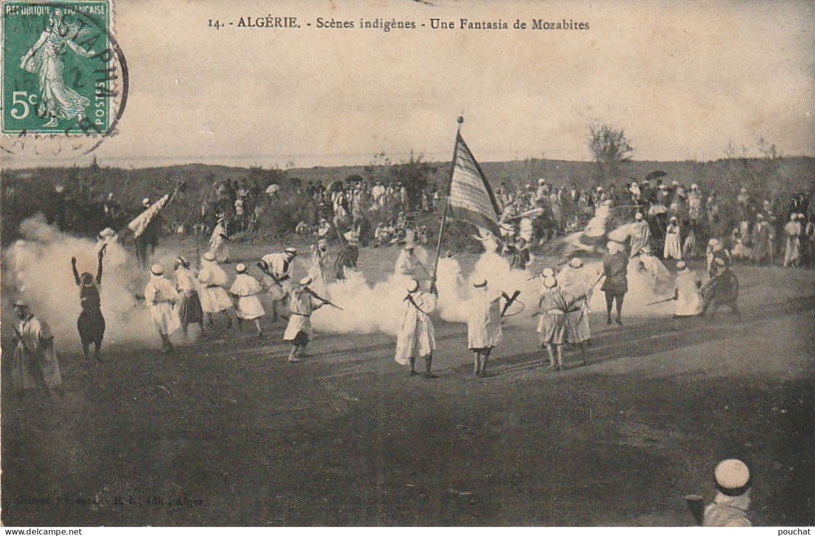 YO Nw27- ALGERIE - SCENES INDIGENES - UNE FANTASIA DE MOZABITES - 2 SCANS - Plaatsen