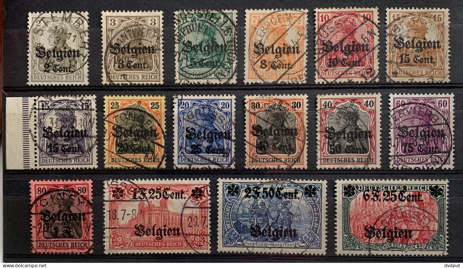 België, 1916, OC10/25, Mooi Centraal Gestempeld, OBP 185€ - OC1/25 Governo Generale