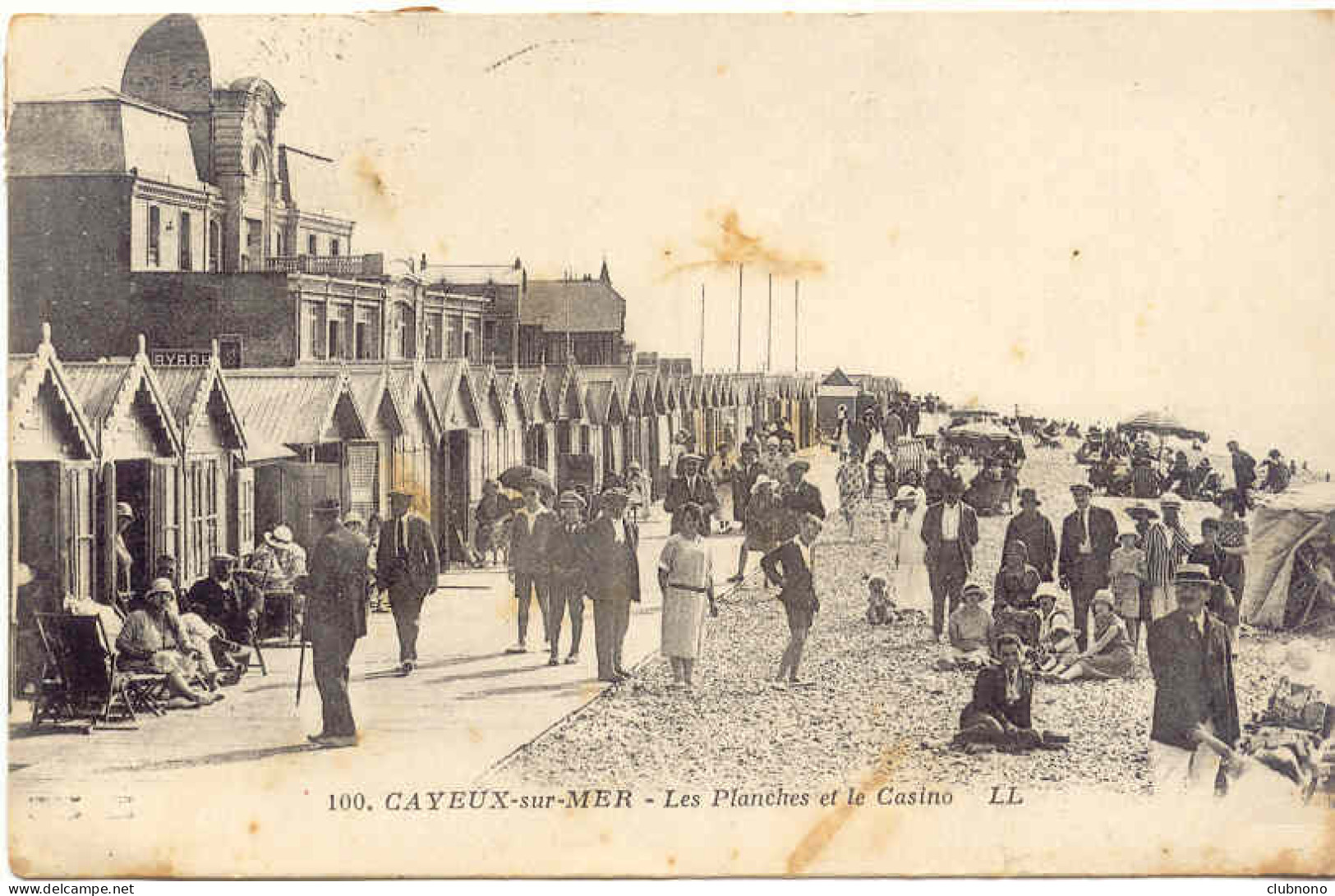 CPA - CAYEUX  - LES PLANCHES ET LE CASINO (TRES RARE CLICHE) - Chaulnes