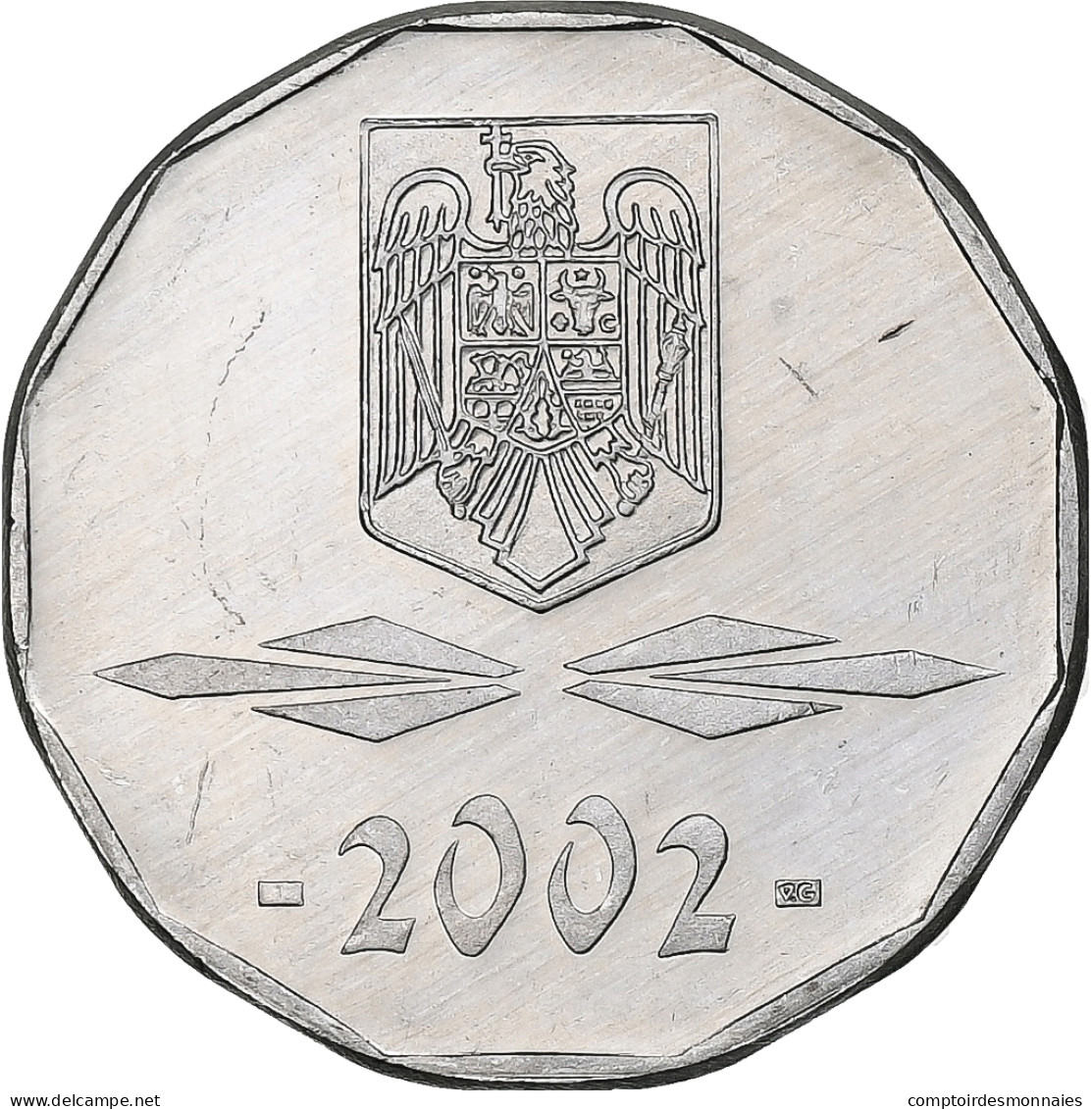 Roumanie, 5000 Lei, 2002, Bucharest, Aluminium, SUP, KM:158 - Roumanie