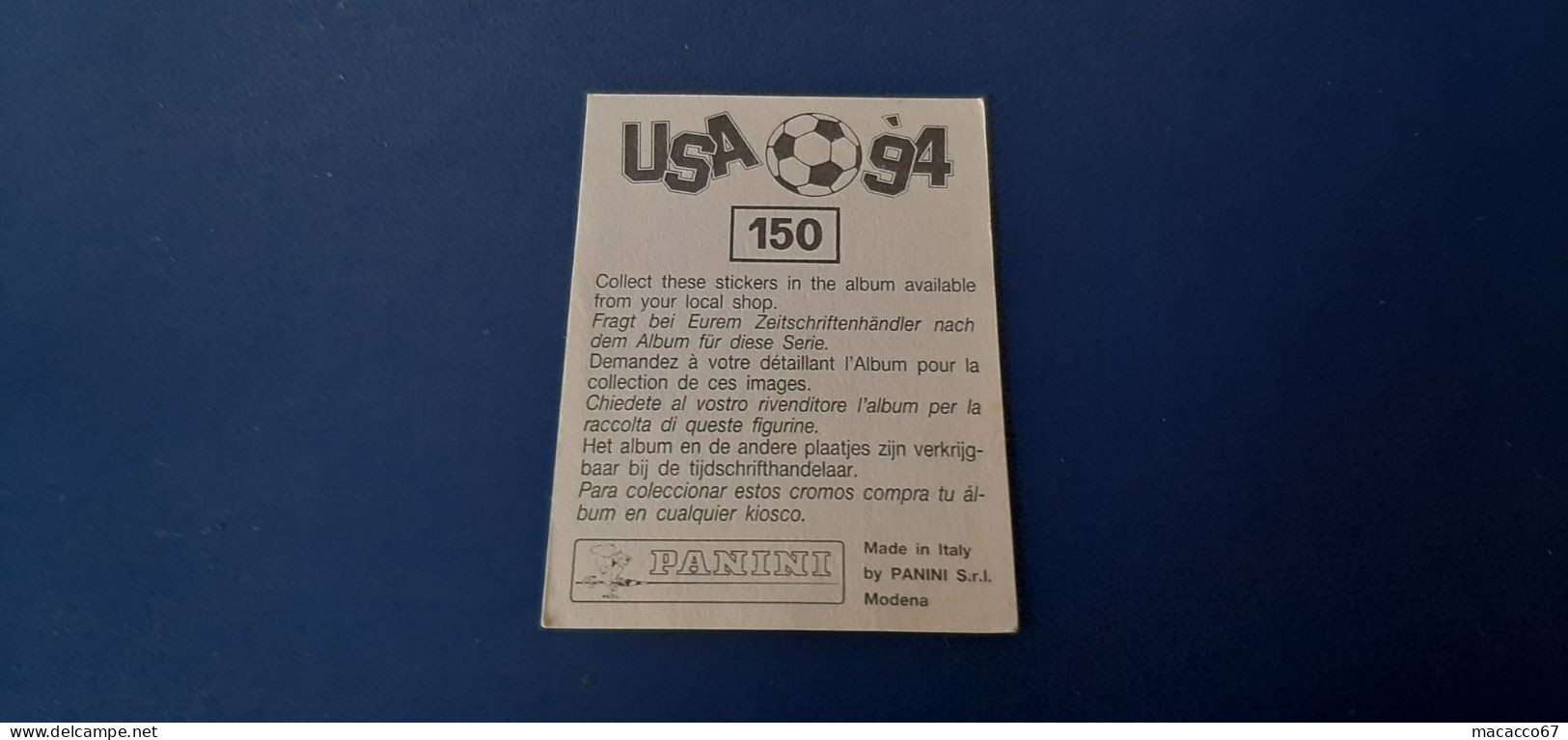 Figurina Panini WM USA 94 - 150 R. Nilsson Svezia - Italian Edition