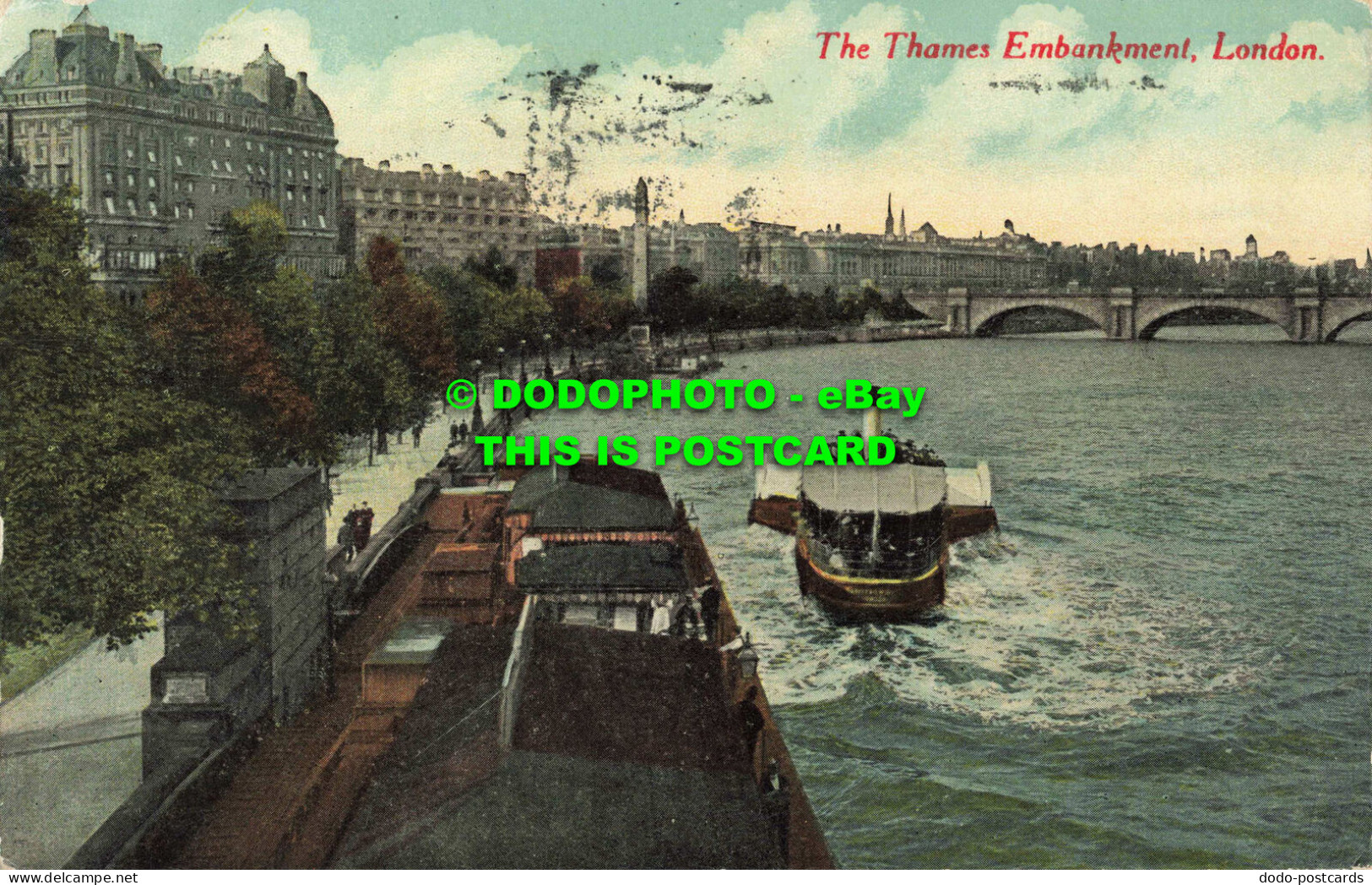 R562367 London. The Thames Embankment. W. H. S - Other & Unclassified