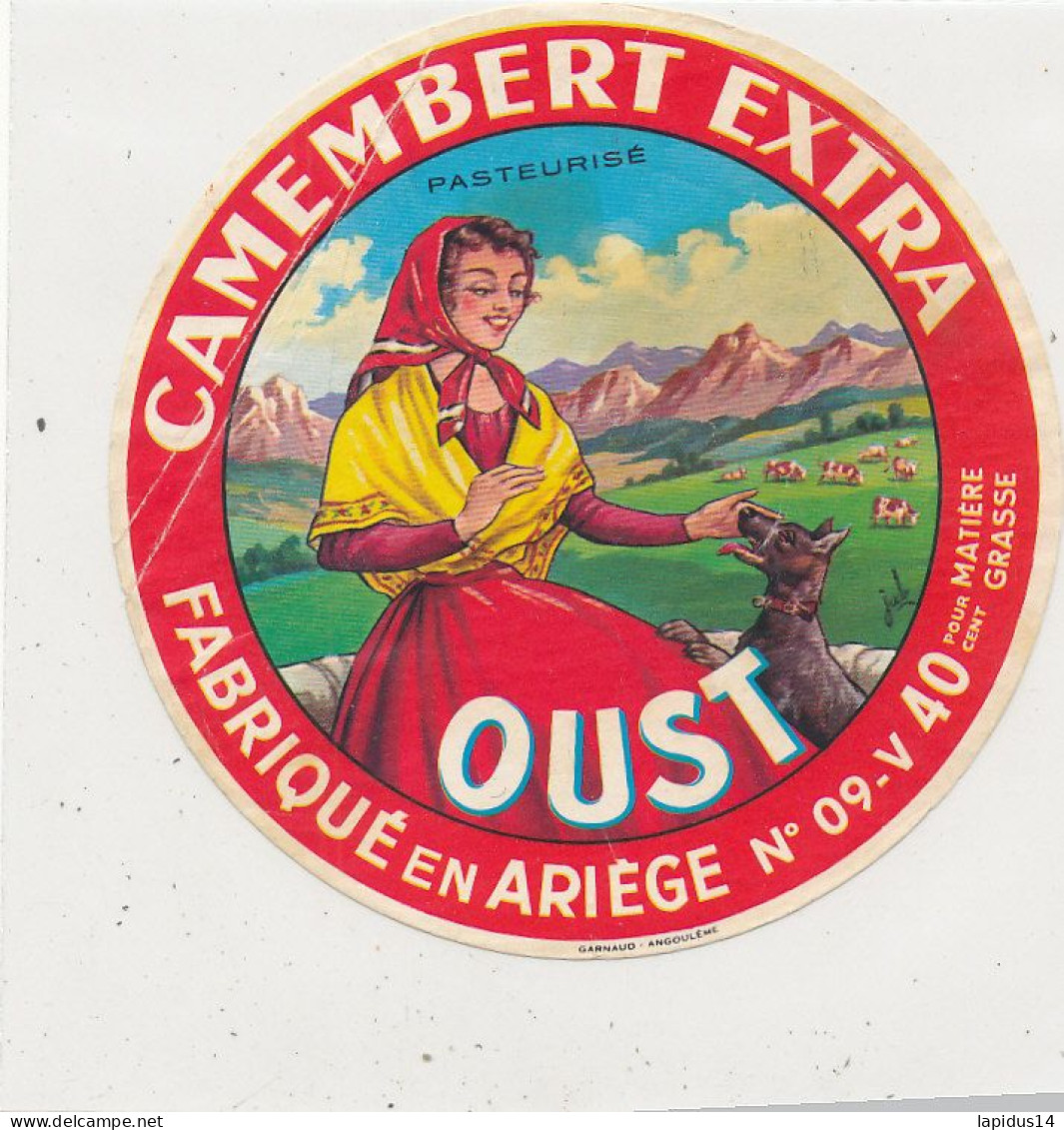 G G 398  /  ETIQUETTE DE FROMAGE   CAMEMBERT  OURS   FAB. EN ARIEGE     (ARIEGE ) - Käse