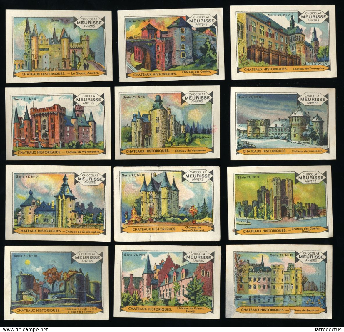 Meurisse - Ca 1930 - 71 - Chateaux Belge, Belgian Castles, Belgische Kastelen - Full Serie - Otros & Sin Clasificación