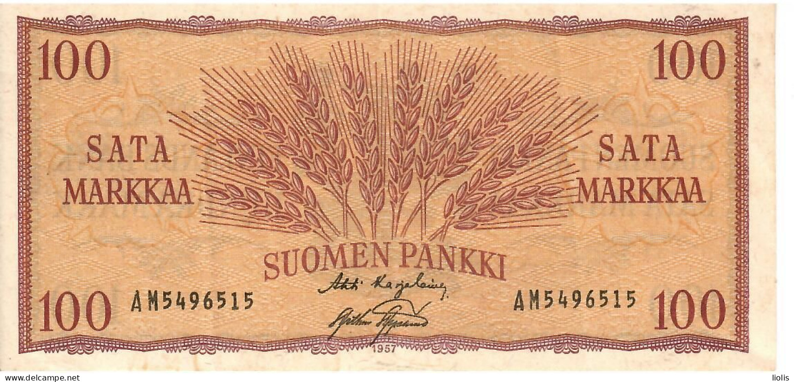 Finland  100 Mark  1957 - Finlandia