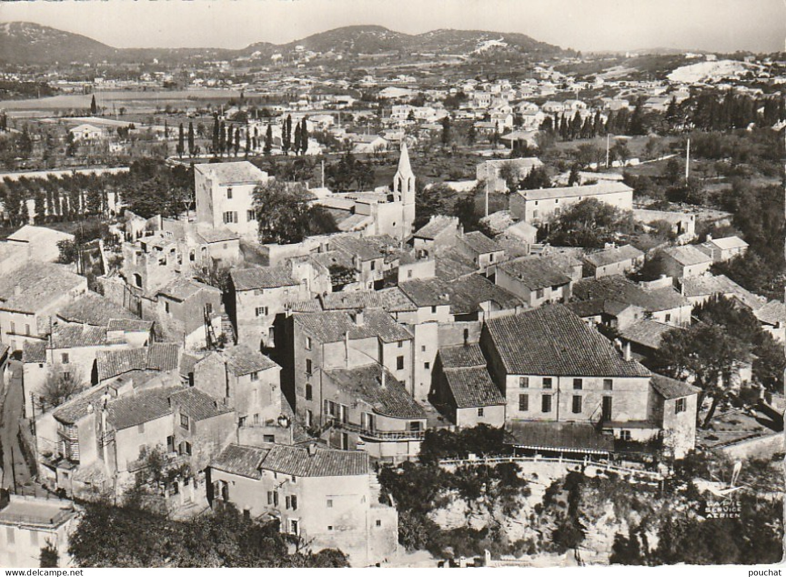 YO 6-(30) LES ANGLES - CENTRE DU VILLAGE - VUE AERIENNE - 2 SCANS - Otros & Sin Clasificación