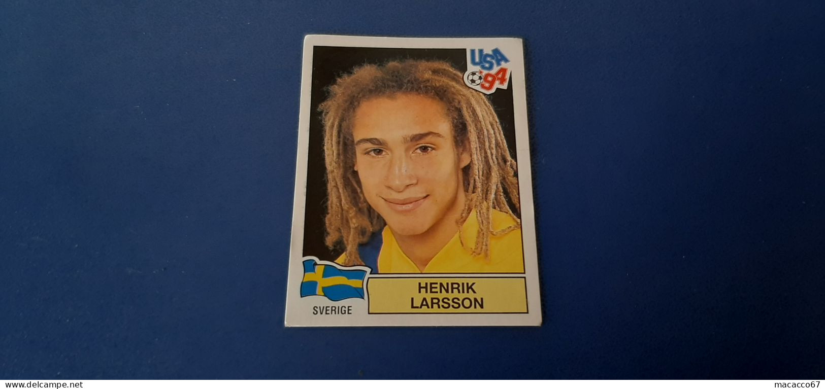 Figurina Panini WM USA 94 - 166 H. Larsson Svezia - Italienische Ausgabe