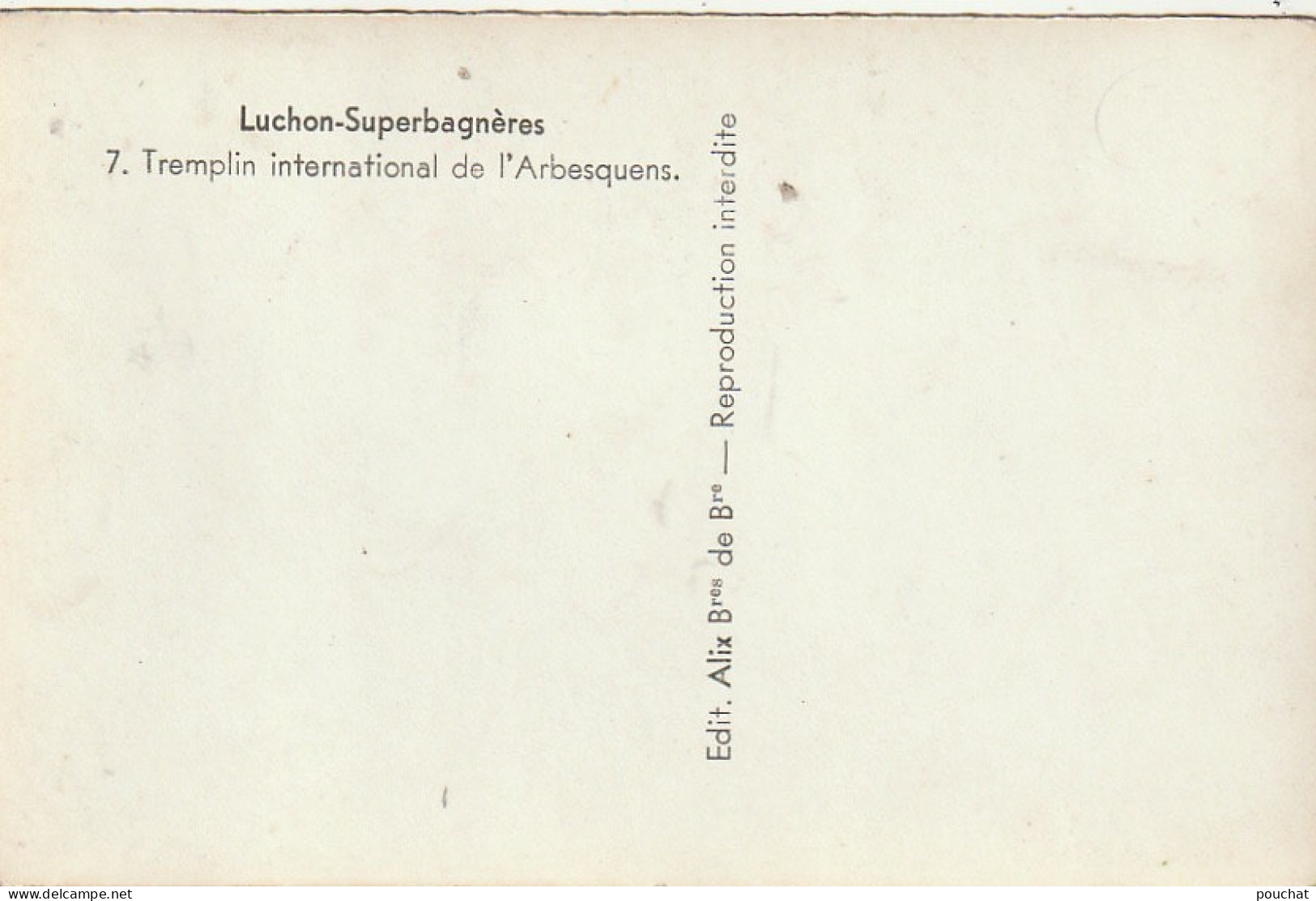 YO 7-(31) LUCHON SUPERBAGNERES - TREMPLIN INTERNATIONAL DE L' ARBESQUENS - 2 SCANS - Superbagneres