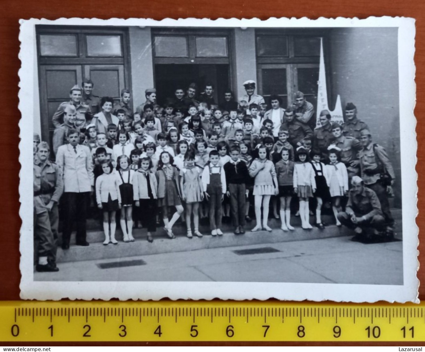 #14  Photo Noir Et Blanc Garçon Fille Photo D’école Photo De Groupe / Boy Girl School Photo Group Photo - Personnes Anonymes