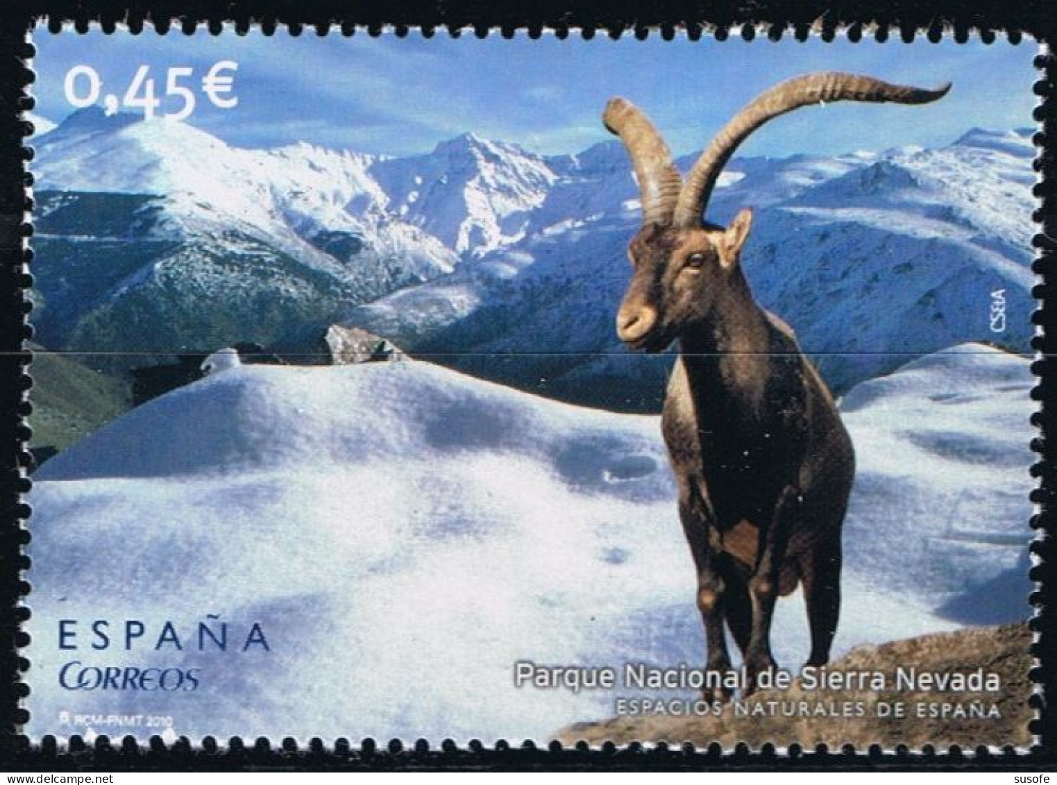 España 2010 Edifil 4583 Sello ** Espacios Naturales Parque Nacional De Sierra Nevada Granada Cabra (Capra Pyrenaica) - Unused Stamps
