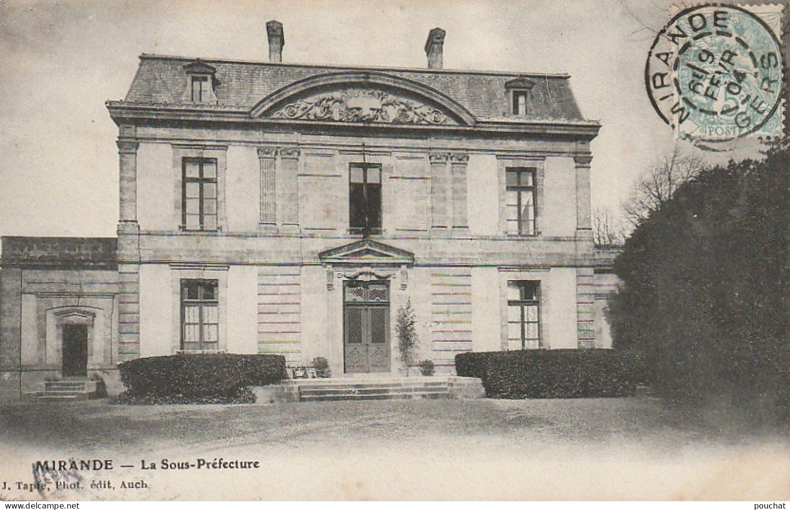 YO 11-(32) MIRANDE - LA SOUS PREFECTURE  - PHOT. EDIT. TAPIE , AUCH - 2 SCANS - Mirande