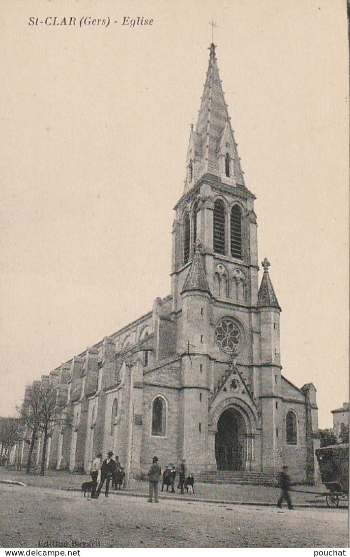 YO 12-(32) ST CLAR - EGLISE - ANIMATION - VILLAGEOIS - 2 SCANS - Other & Unclassified