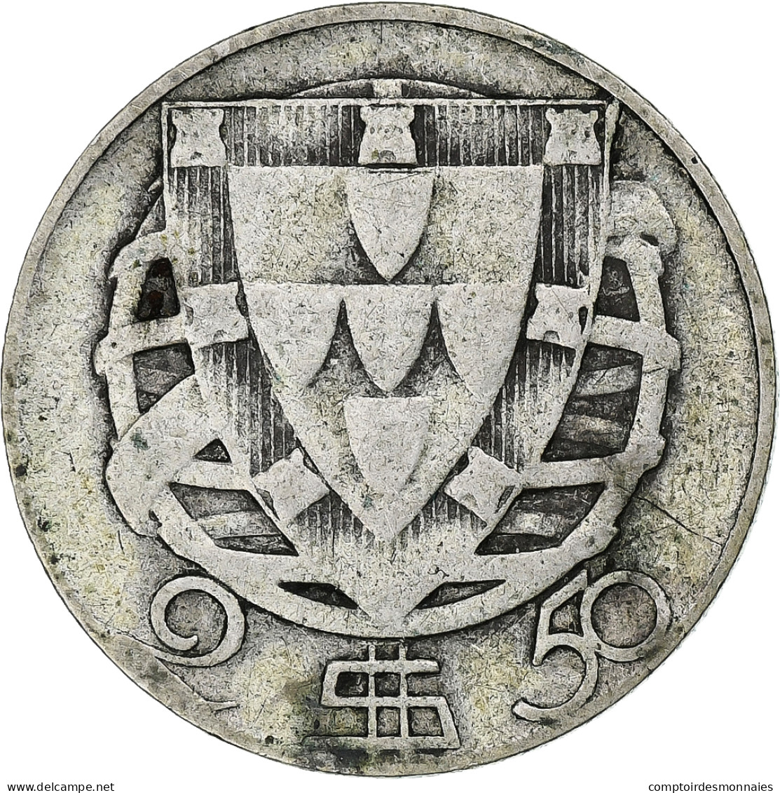 Portugal, 2-1/2 Escudos, 1940, Lisbonne, Argent, TTB, KM:580 - Portogallo