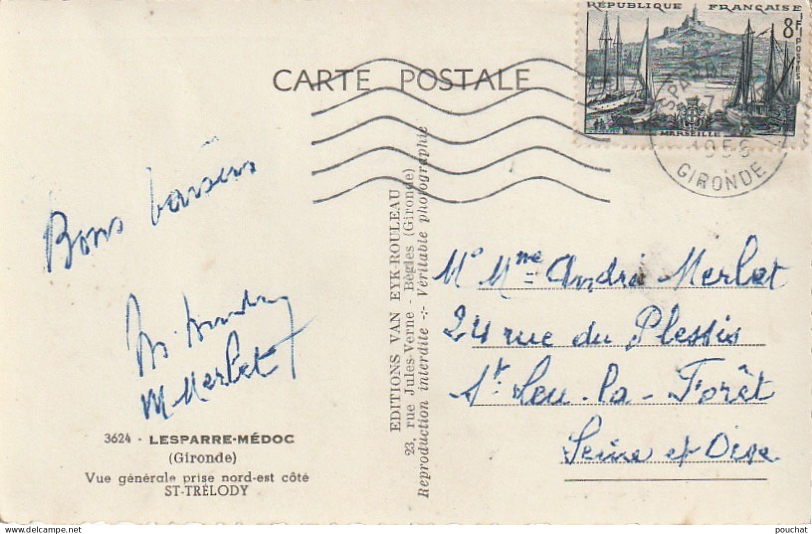 YO 13-(33) LESPARRE MEDOC - VUE GENERALE PRISE NORD EST COTE ST TRELODY - 2 SCANS - Lesparre Medoc