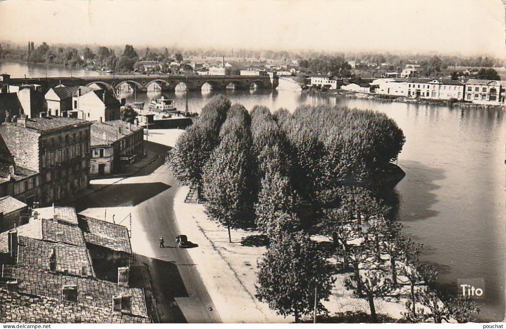 YO 13-(33) LIBOURNE - ALLEES SOUCHET , LE PONT DE BORDEAUX - 2 SCANS - Libourne