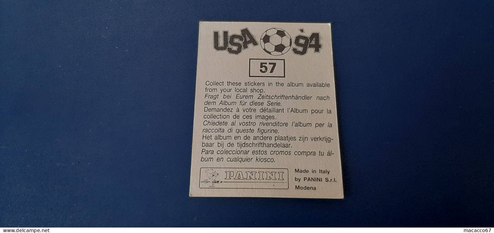 Figurina Panini WM USA 94 - 057 Mendoza Colombia - Edition Italienne