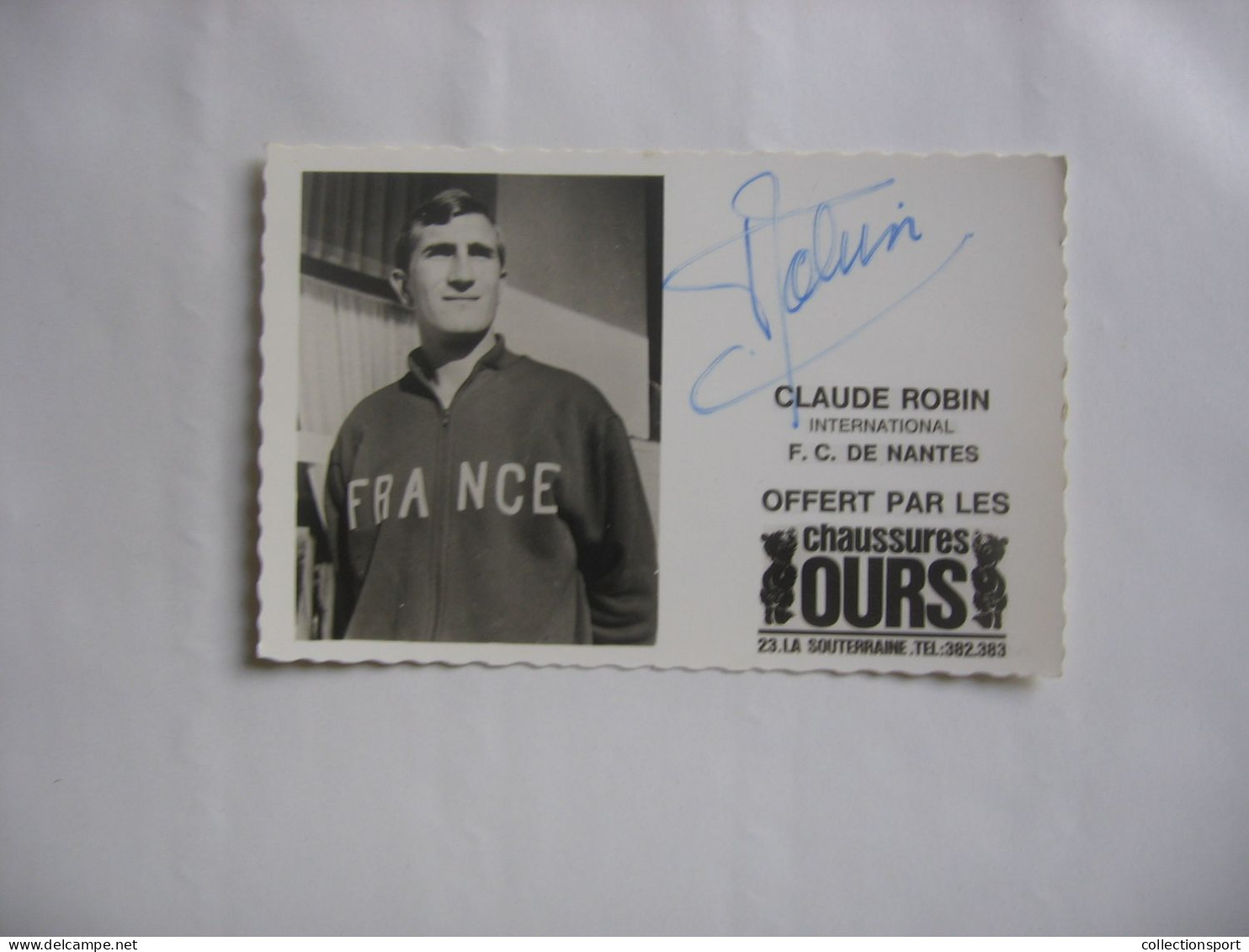 Football -  Autographe - Carte Signée Robin - Autogramme