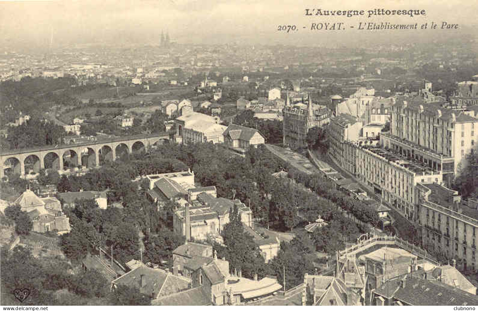 CPA - ROYAT - L'ETABLISSEMENT ET LE PARC (1914) CLICHE PEU COMMUN - Royat