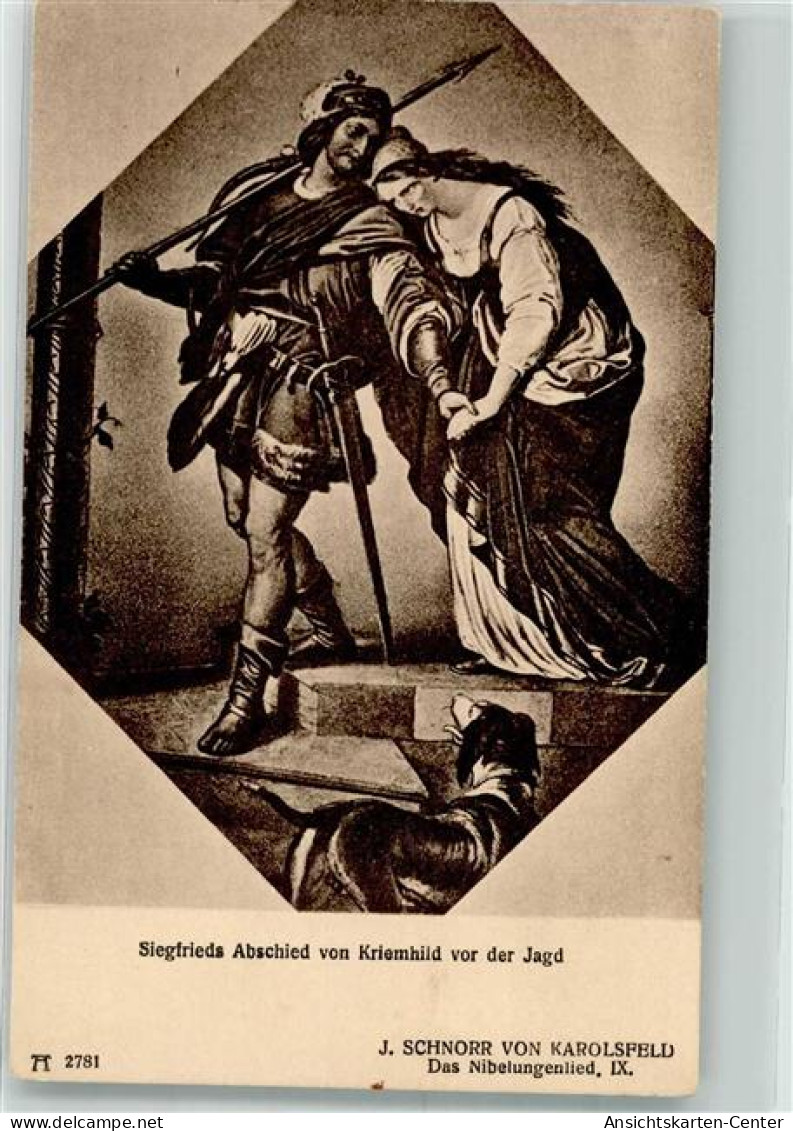 39678806 - Karolsfeld V. J. Schnorr Vor Der Jagd Das Nibelungenlied IX. F.A. Ackermann`s Nr. 2781 - Cuentos, Fabulas Y Leyendas