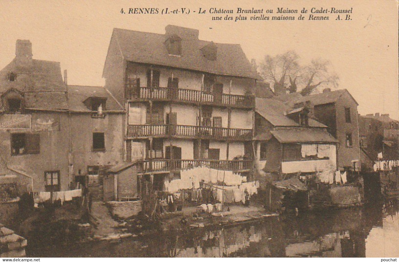 YO 16-(35) RENNES - LE CHATEAU BRANLANT OU MAISON DE CADET ROUSSEL - 2 SCANS - Rennes