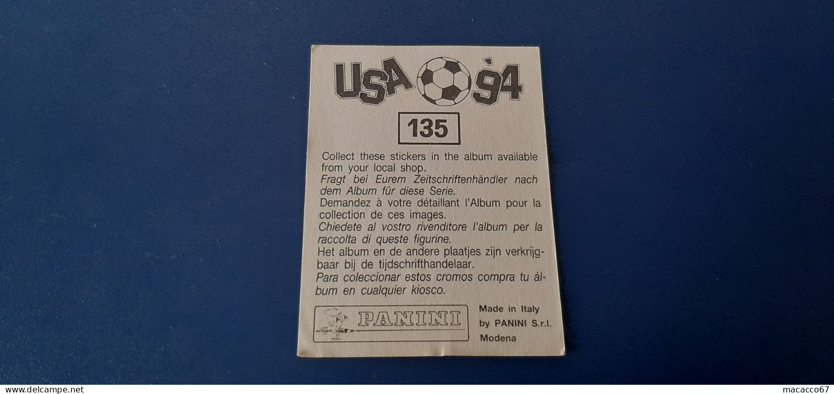 Figurina Panini WM USA 94 - 135 Nde Camerun - Edizione Italiana