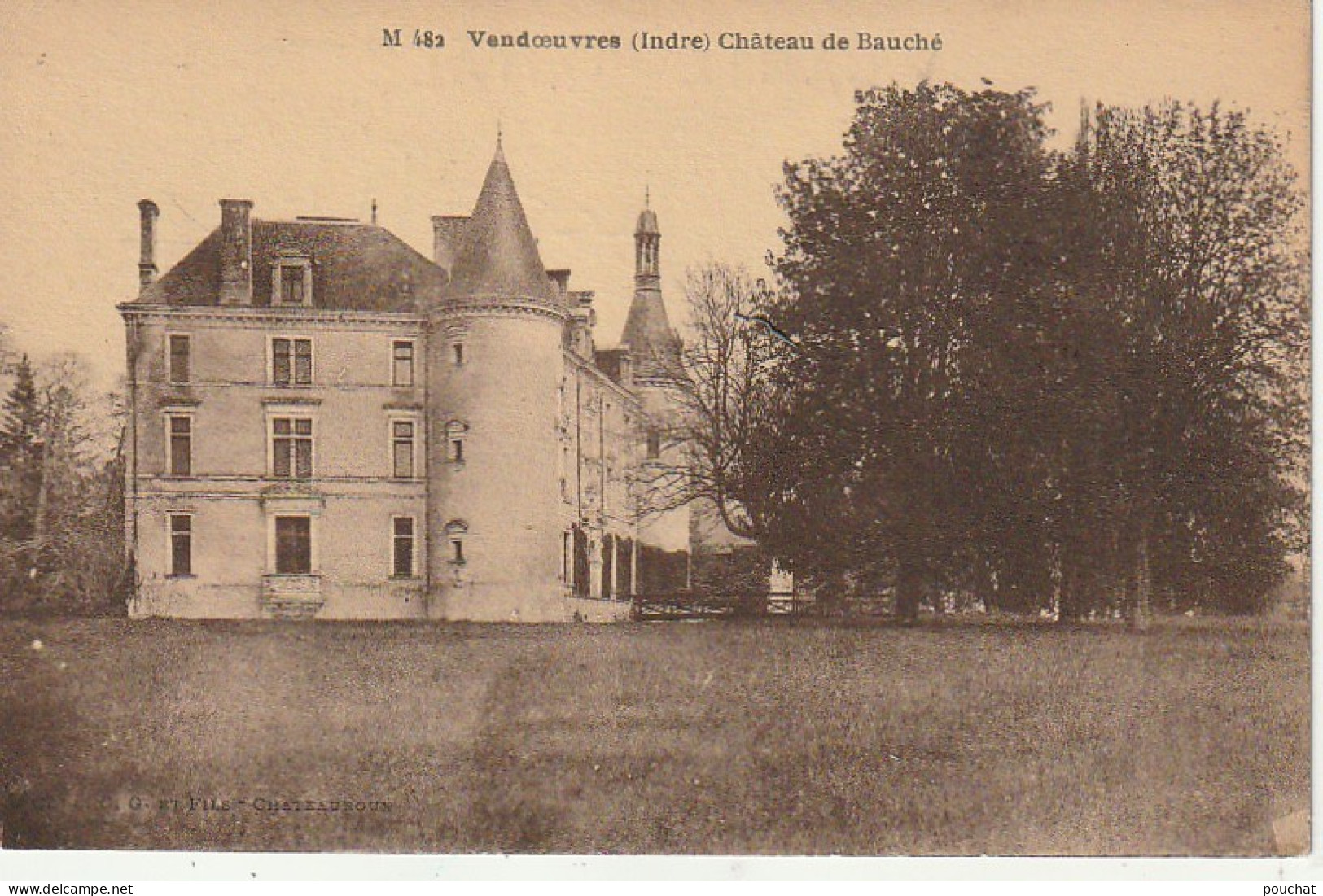 YO 17-(36) VENDOEUVRES - CHATEAU DE BAUCHE - 2 SCANS - Other & Unclassified