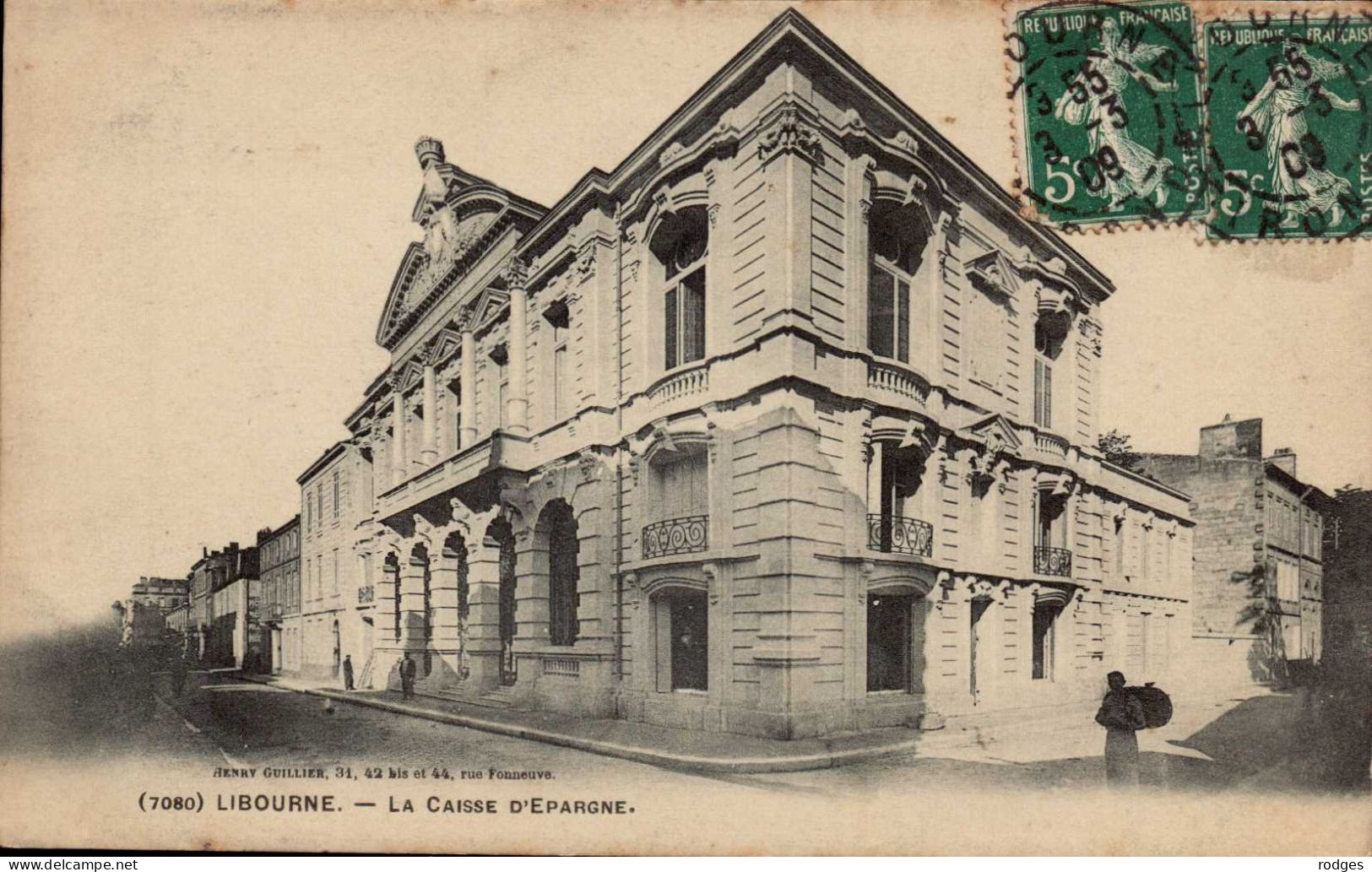 33, Cpa  LIBOURNE , 7080 , La Caisse D'Epargne (14590.V24) - Libourne