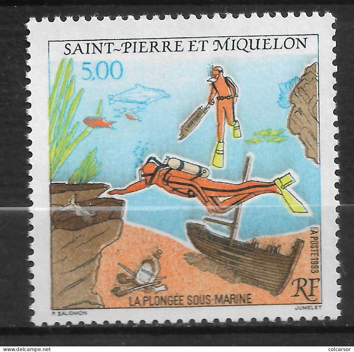 SAINT PIERRE ET MIQUELON N°   574 " PLONGÉE " - Unused Stamps