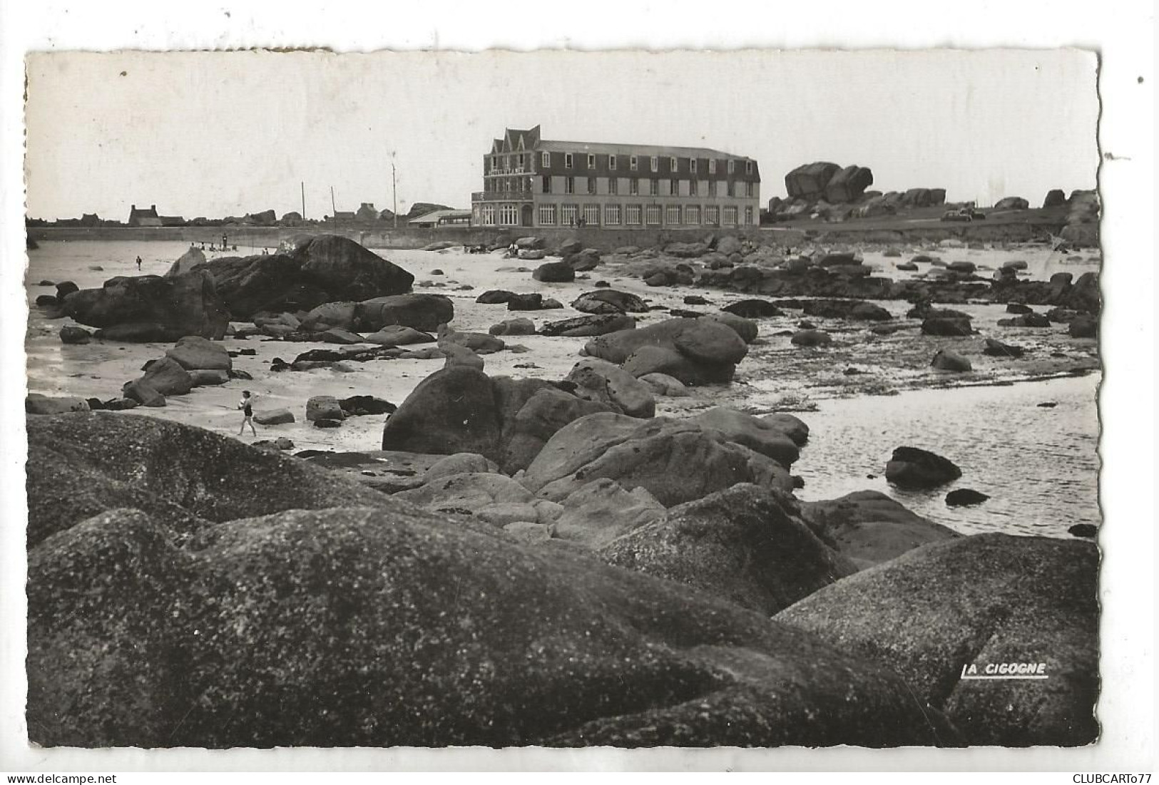 Brignogan-Plage (29) : Hôtel De La Mer En 1954 (animé) PF. - Brignogan-Plage