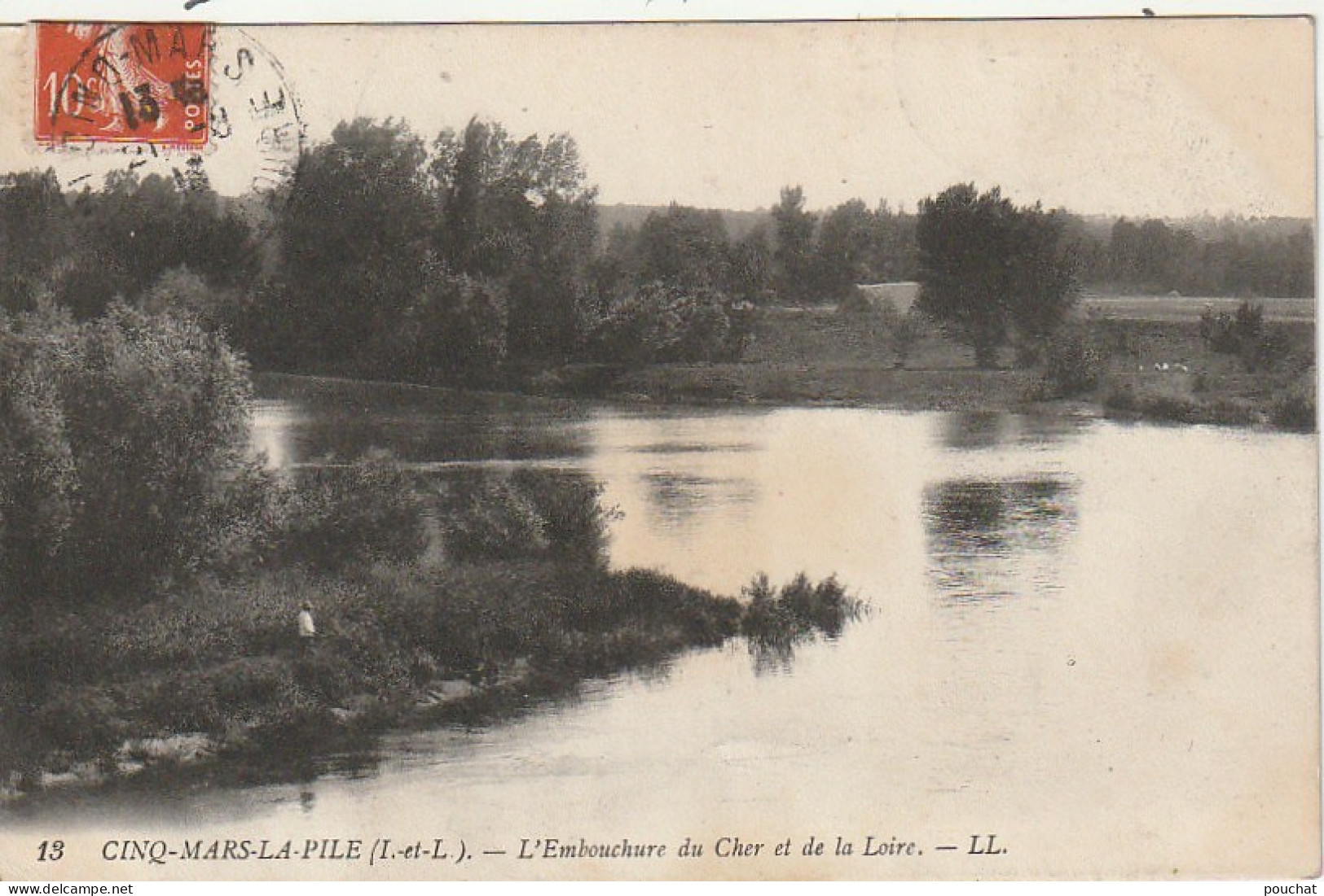 YO 18-(37) CINQ MARS LA PILE - L' EMBOUCHURE DU CHER ET DE LA LOIRE - 2 SCANS - Sonstige & Ohne Zuordnung