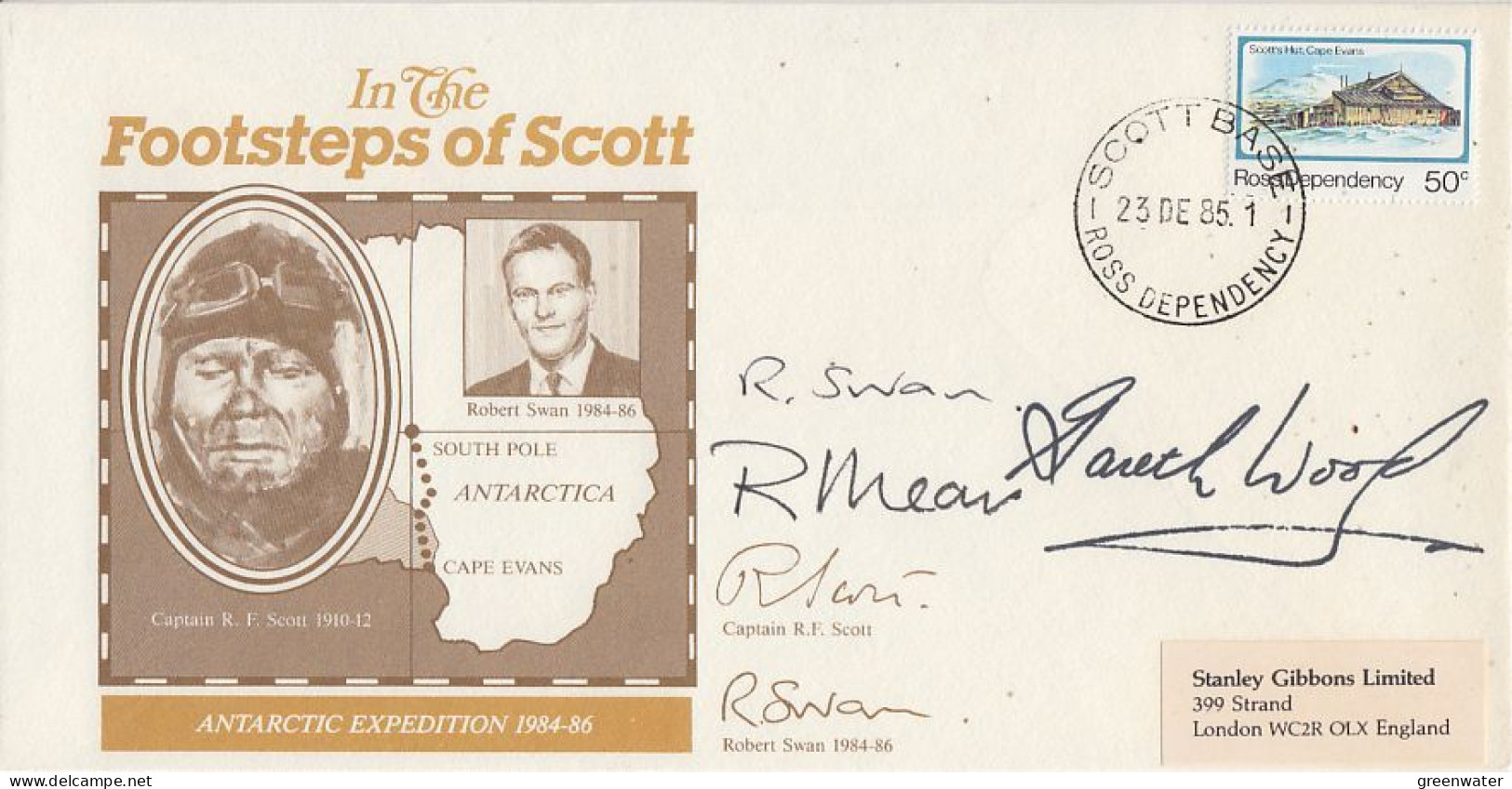 Ross Dependency Antarctic Expedition 1984/1986 "In The Footsteps Of Scott" Cover Ca Scott Base 23 DEC 1985 (GS197) - Storia Postale