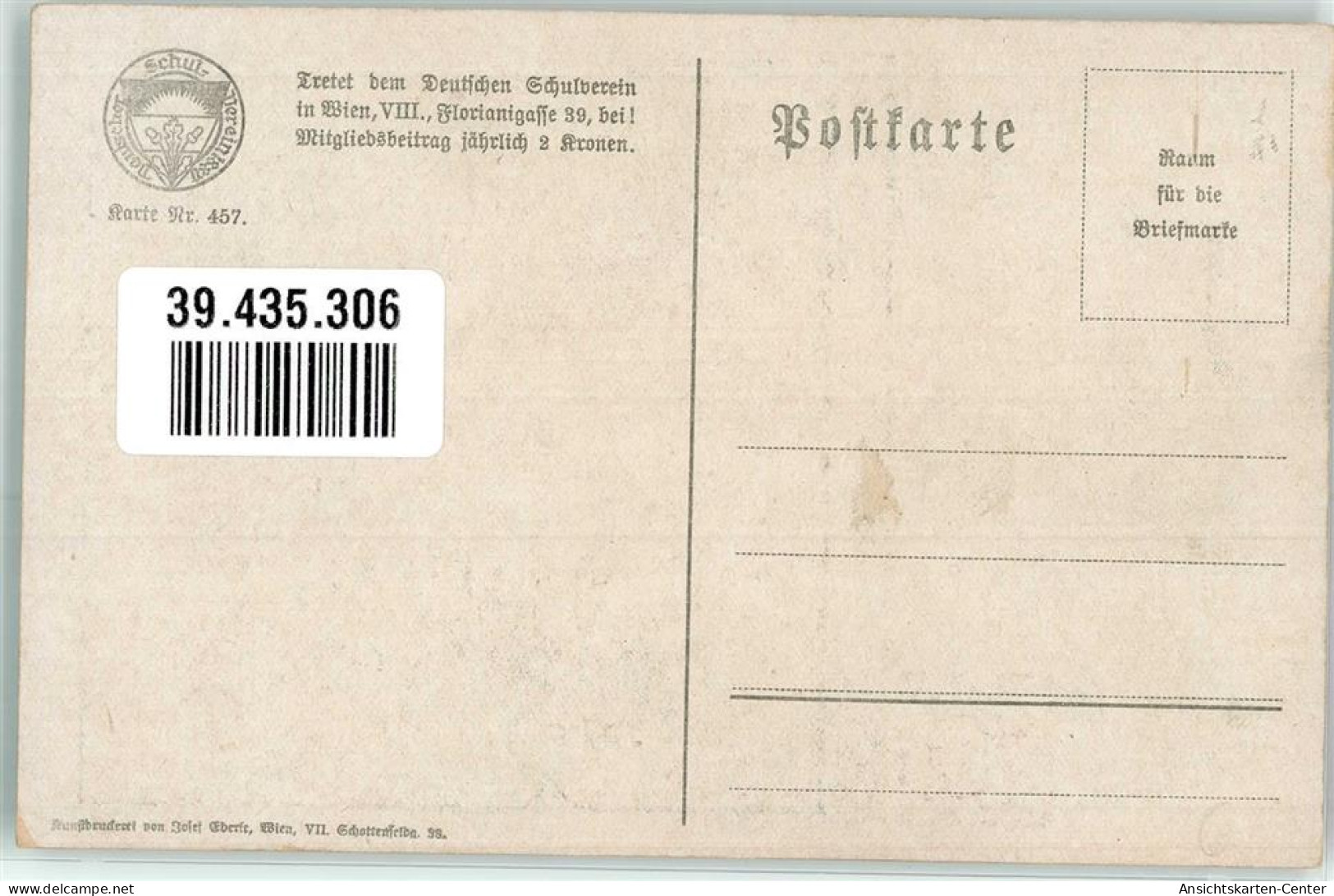 39435306 - Deutscher Schulverein Nr.457 Sign.KG  Liederkarte So Leb Denn Wohl - Other & Unclassified