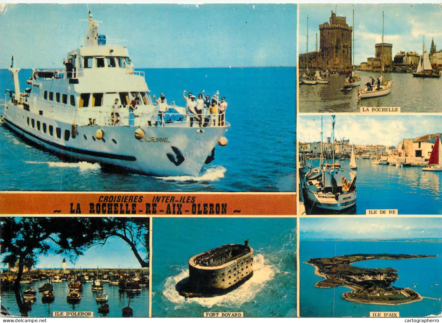 Navigation Sailing Vessels & Boats Themed Postcard La Rochelle Aix Oleron - Voiliers
