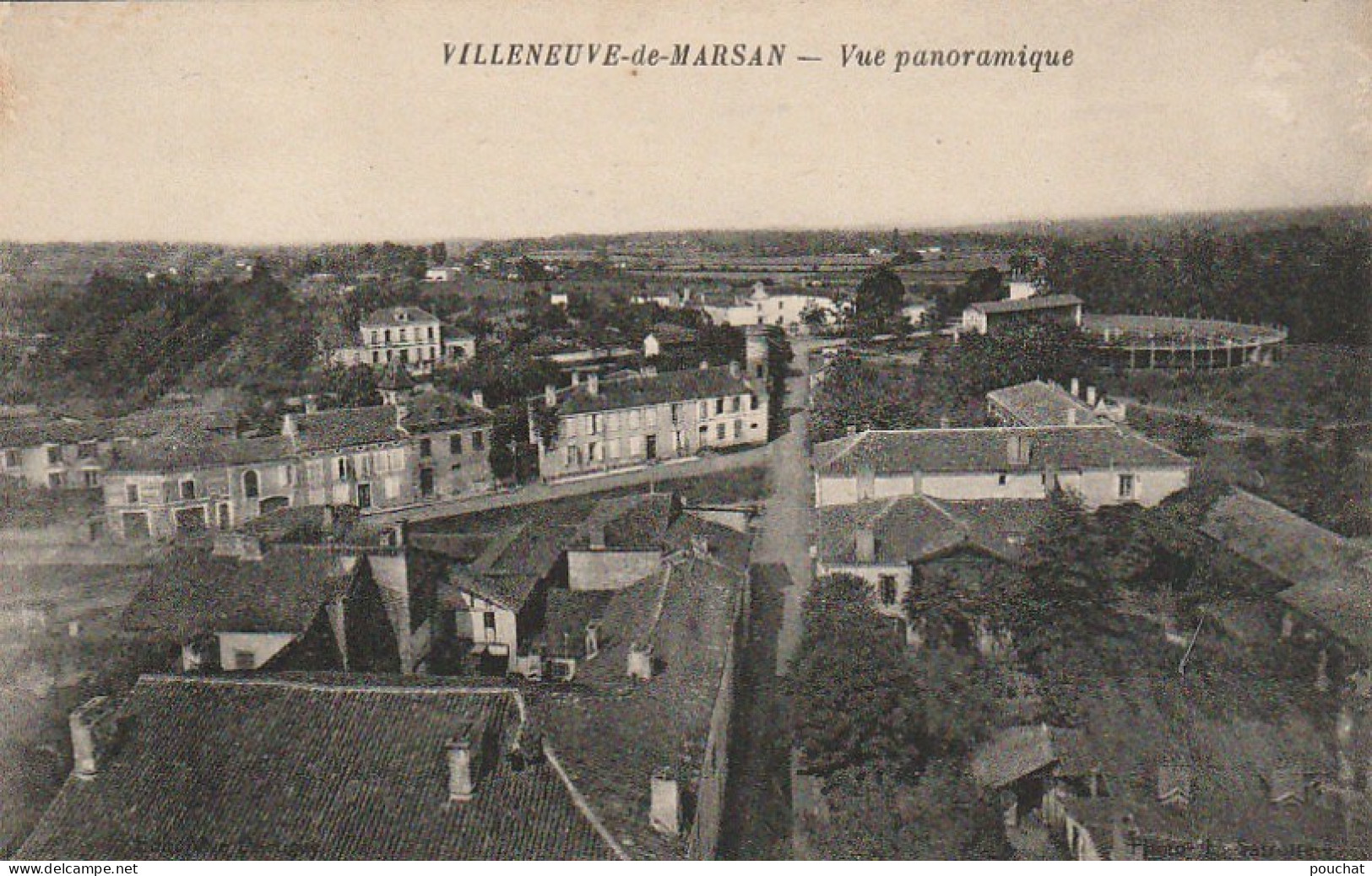 YO 22-(40) VILLENEUVE DE MARSAN - VUE PANORAMIQUE - 2 SCANS - Villeneuve De Marsan