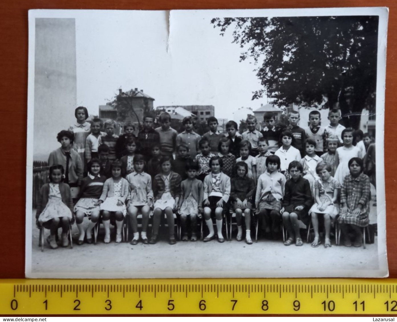 #14  Photo Noir Et Blanc Garçon Fille Photo D’école Photo De Groupe / Boy Girl School Photo Group Photo - Personnes Anonymes