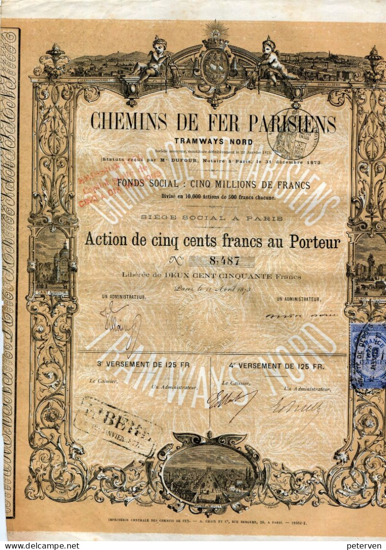 CHEMINS De FER PARISIENS - Tramways Nord - Ferrovie & Tranvie