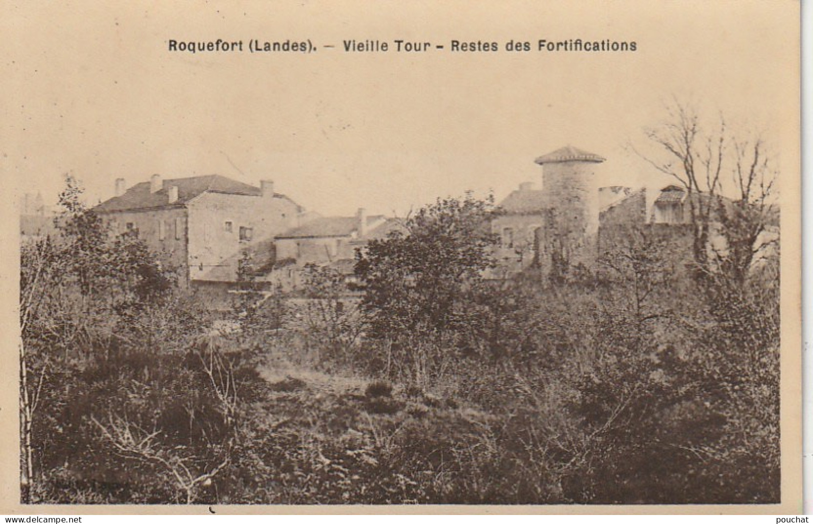 YO 23-(40) ROQUEFORT - VIEILLE TOUR - RESTES DES FORTIFICATIONS - 2 SCANS - Roquefort