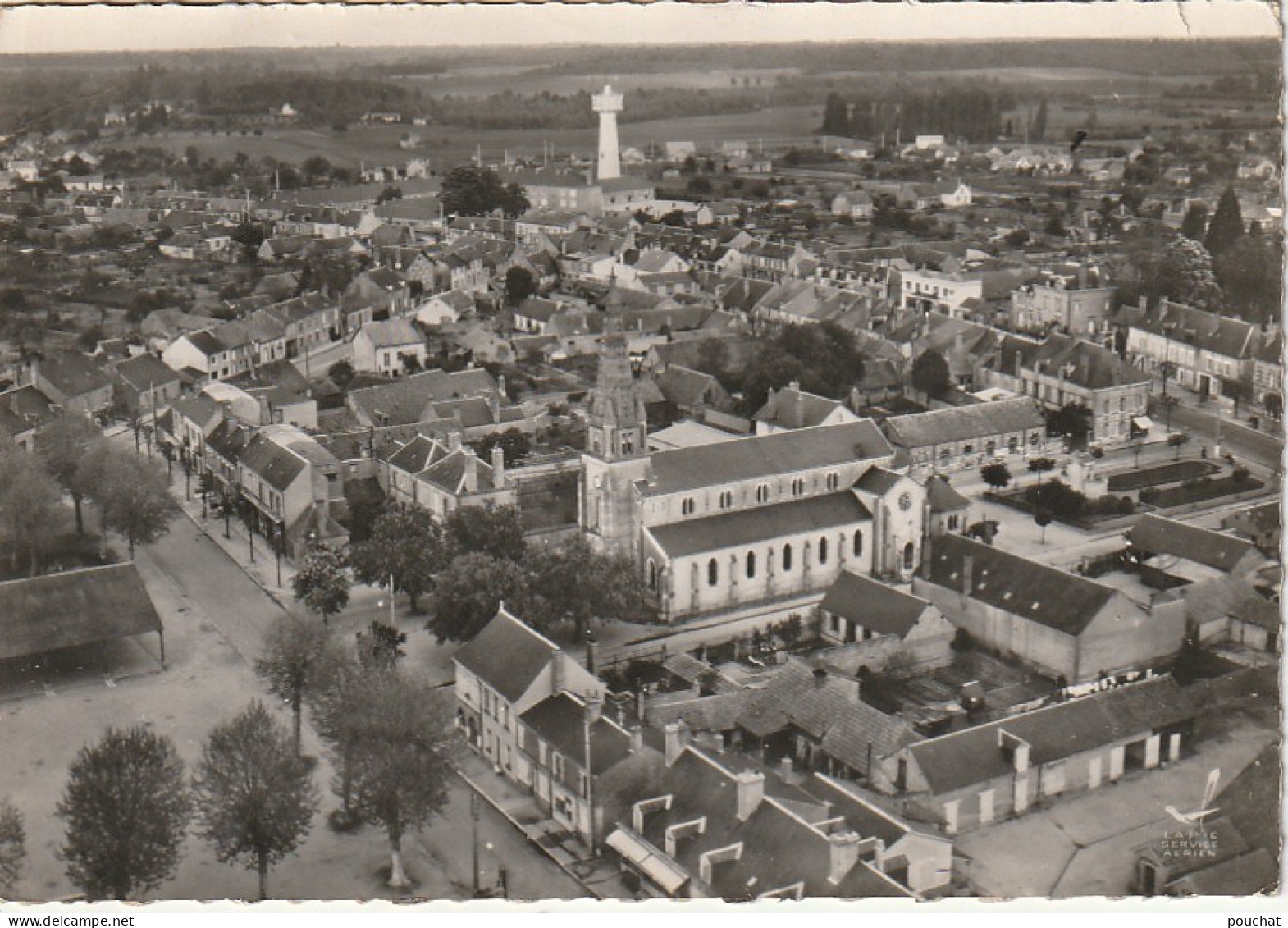 YO 24-(41) LAMOTTE BEUVRON - L' EGLISE - VUE AERIENNE  - 2 SCANS - Lamotte Beuvron