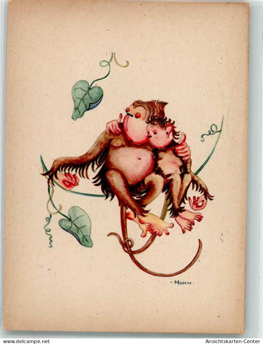 39839806 - Sign. Hahn Liebespaar Hahn-Kunstverlag-Ruhpolding Nr 29 - Monkeys