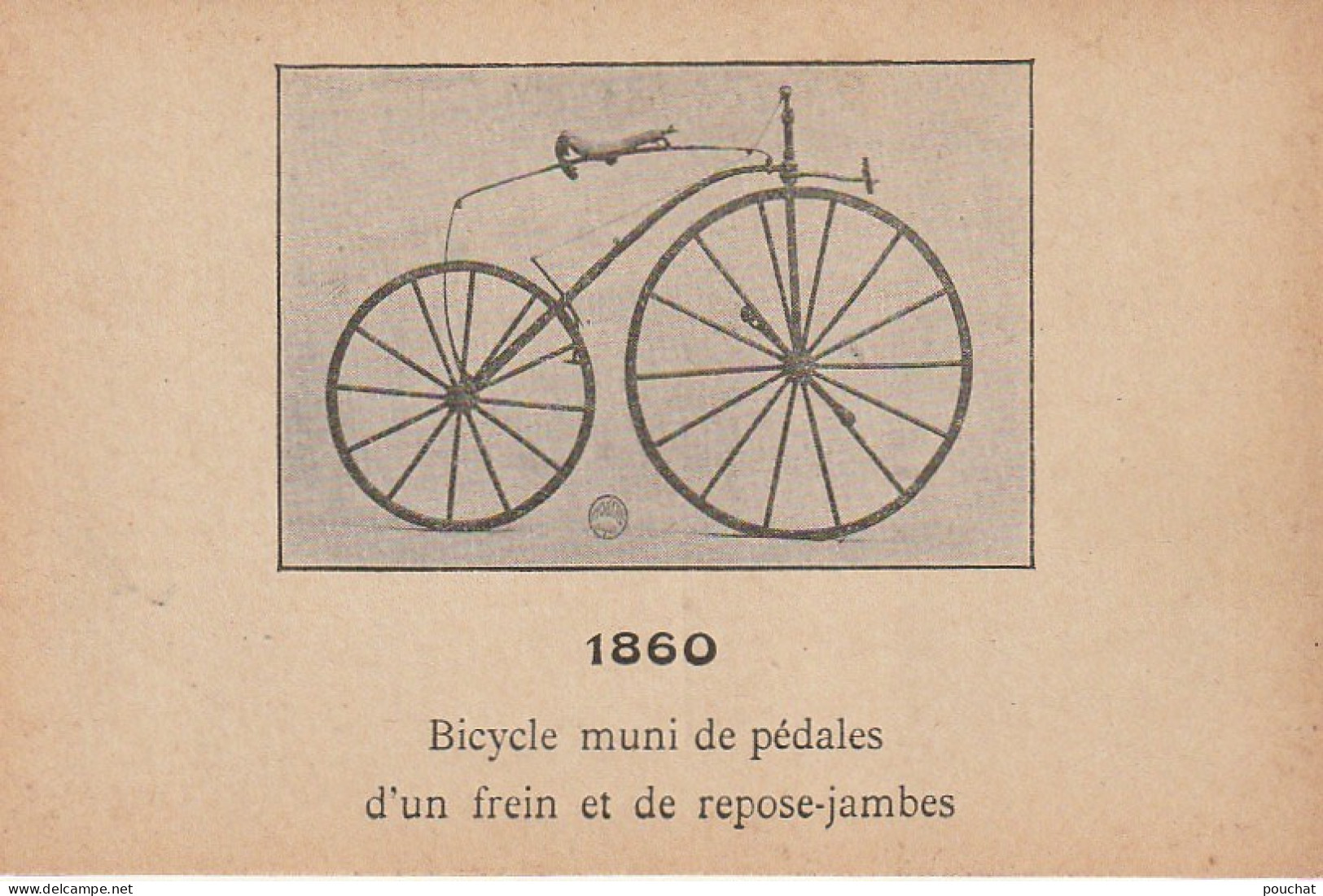 YO Nw30- LOT 8 CPA SUR BICYCLE , VELOCIPEDE , BICYCLETTE - ANNEES 1855 , 1860 , 1865 , 1875 , 1880 , 1885 , 1890 , 1894 - Cycling