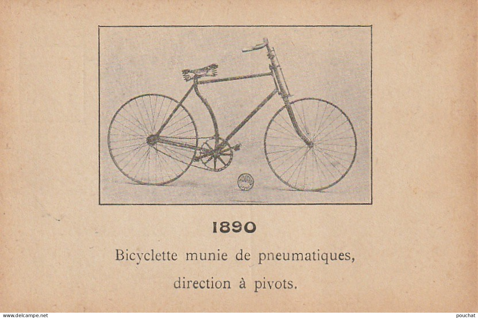 YO nw30- LOT 8 CPA SUR BICYCLE , VELOCIPEDE , BICYCLETTE - ANNEES 1855 , 1860 , 1865 , 1875 , 1880 , 1885 , 1890 , 1894