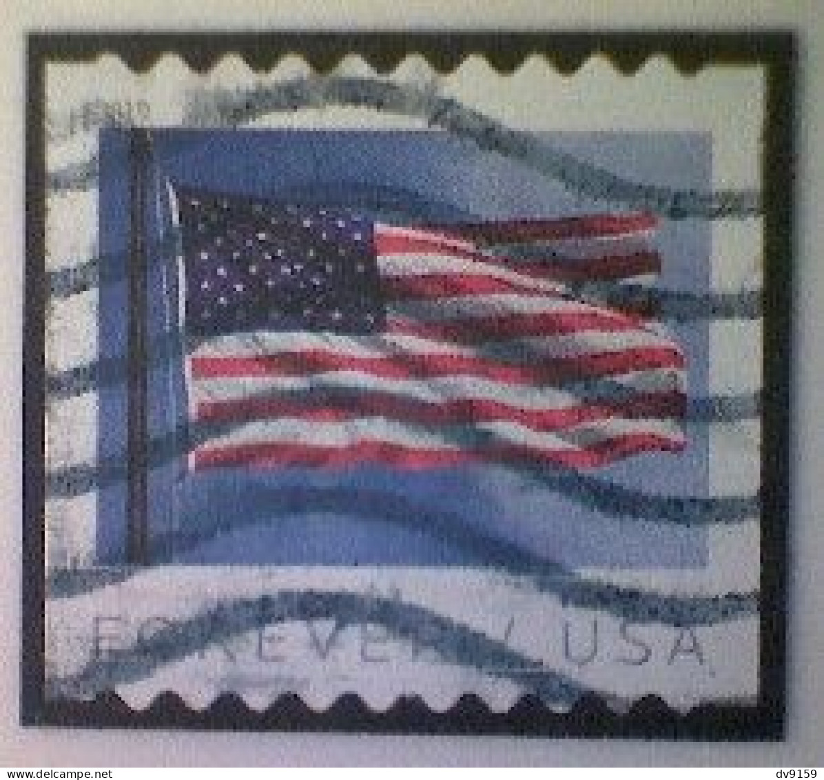 United States, Scott #5342, Used(o) Coil, 2019, Flag Definitive, (55¢) - Used Stamps