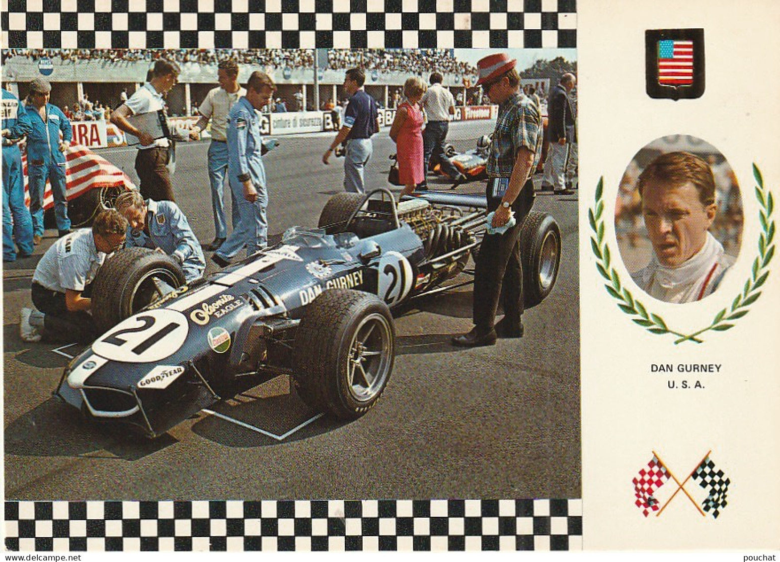 YO Nw30- EAGLE - GRAND PRIX F1  - MEDAILLON PILOTE DAN GURNEY - Grand Prix / F1