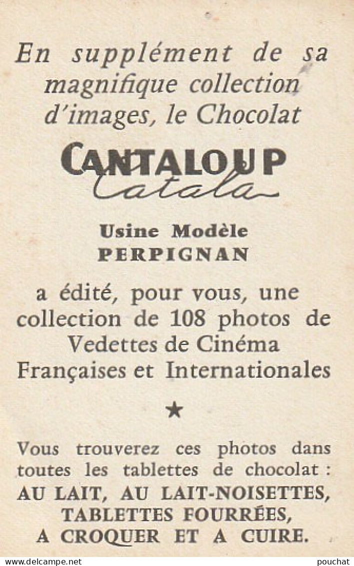 YO Nw32- SOPHIE DESMARETS , ARTISTE - IMAGE PUBLICITAIRE CHOCOLAT CANTALOUP CATALA , PERPIGNAN - Collections