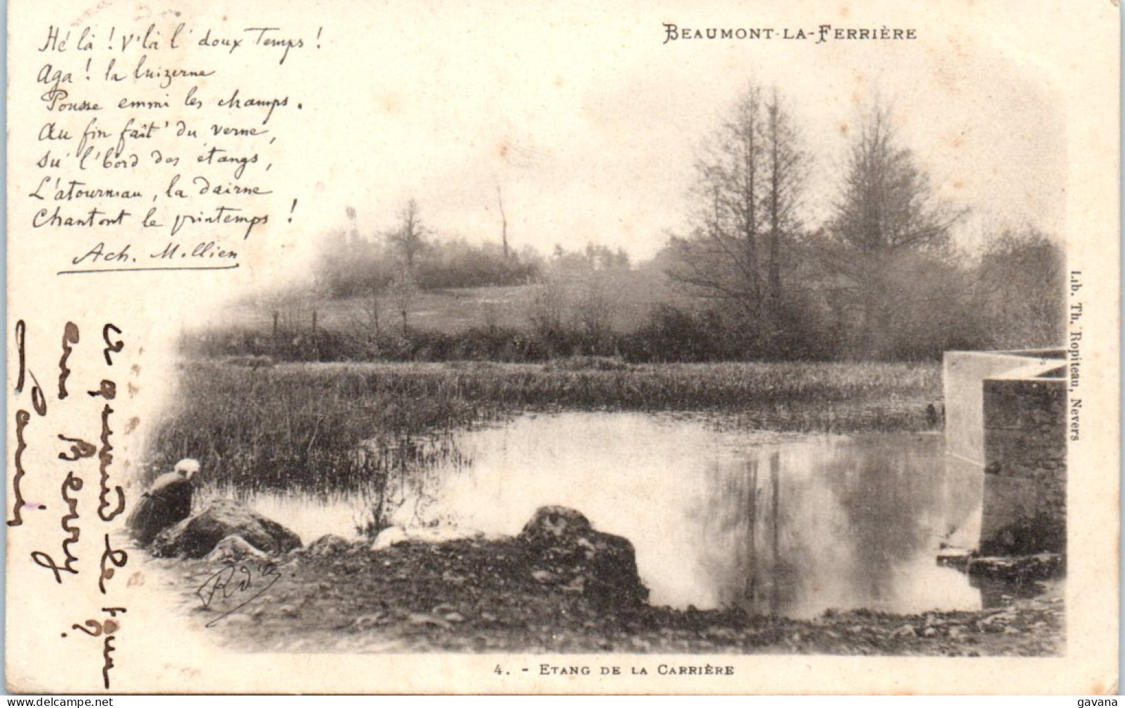 58 BEAUMONT-LA-FERRIERE - Etang De La Carrière - Other & Unclassified