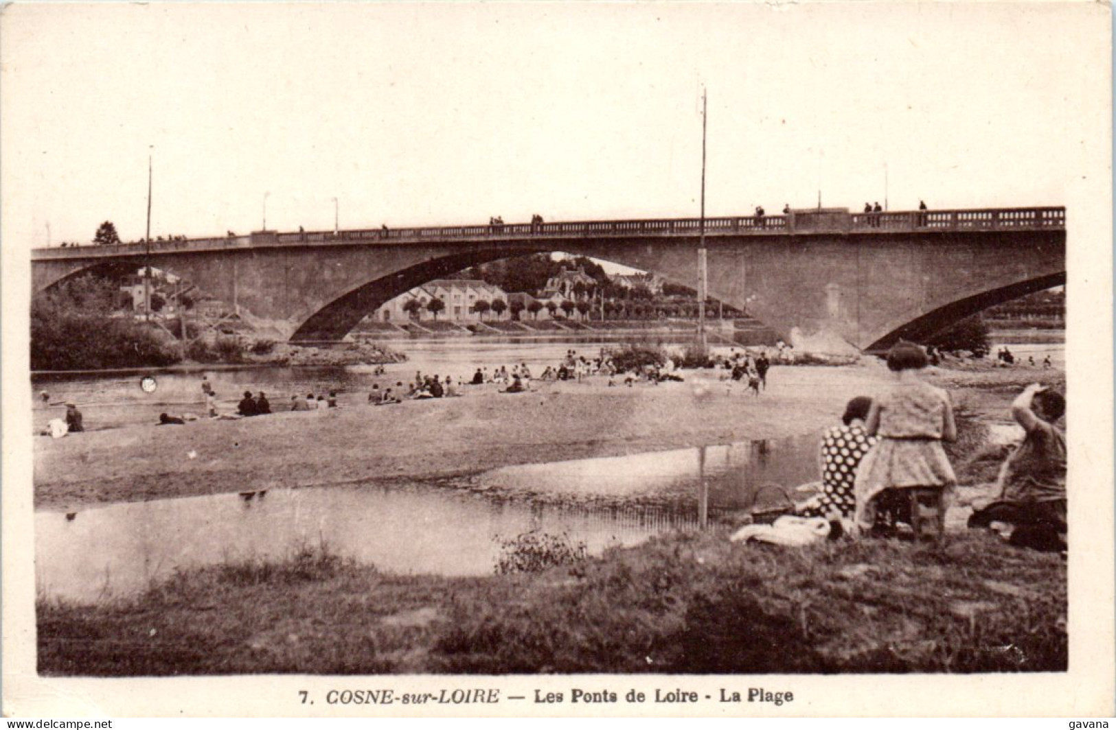 58 COSNE-sur-LOIRE - Les Ponts De Loire - La Plage  - Cosne Cours Sur Loire